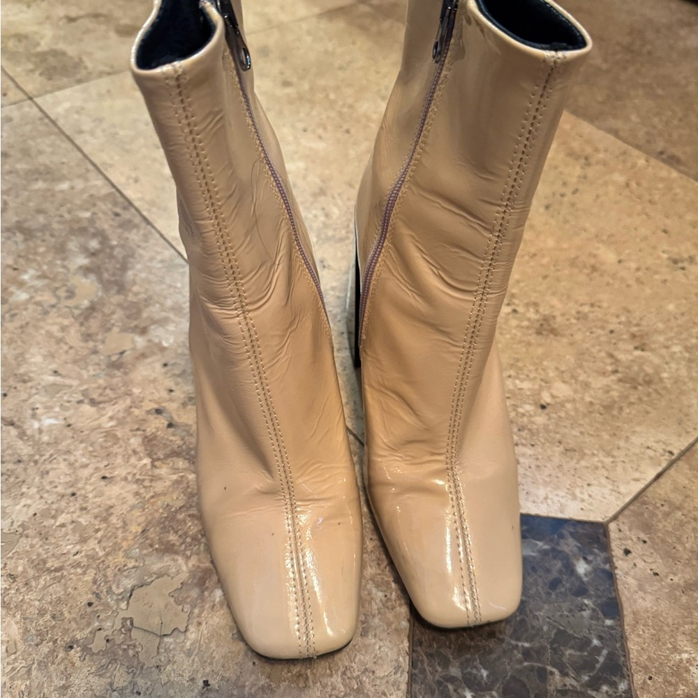 L'Intervalle Elegant Cream Ankle Boots